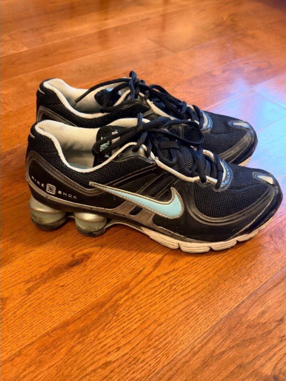 Vintage Nike Shox Black Light Blue Women's 6.5